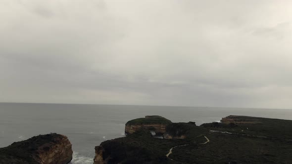 Stunning Aerial Footage of 12 Apostles along Australian Coast, the Great Ocean Road Holiday