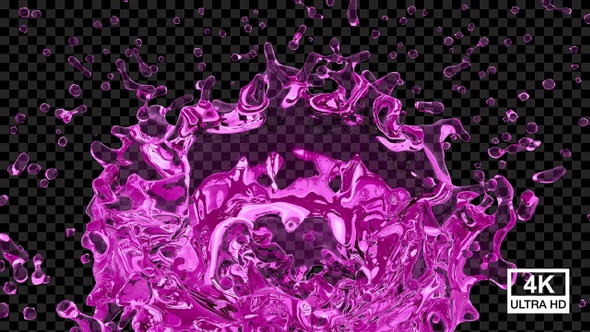Big Pink Water Splash 4K alt