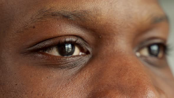 Closeup of a Black Man's Eyes