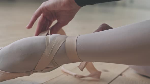 Ballerina Wearing Ballet Shoes