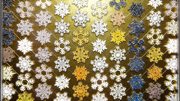 Golden Snowflakes Glitter 36