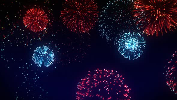 New Years Fireworks Animation