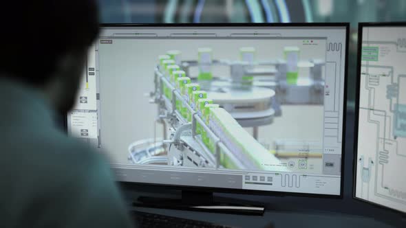 Automated Production Line Supervisor System Ui Used By Factory Engineer alt