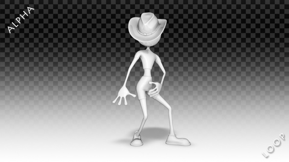 3D Man Character - Cartoon Brave Dance