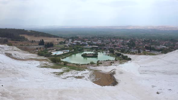 Pan Shot Of Pamukkale