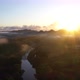 Foggy Sunrise Jungle Mountain Range Aerial Drone Shot - VideoHive Item for Sale