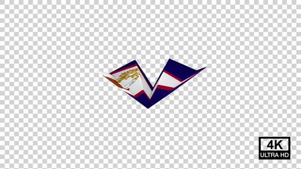 Paper Airplane Of American Samoa Flag V3