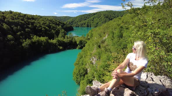 Panorama on the Waterfalls of Plitvice Lakes National Park