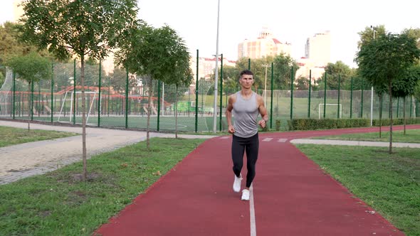 Speed Runner Guy Running in Slow Motion Sporty Life