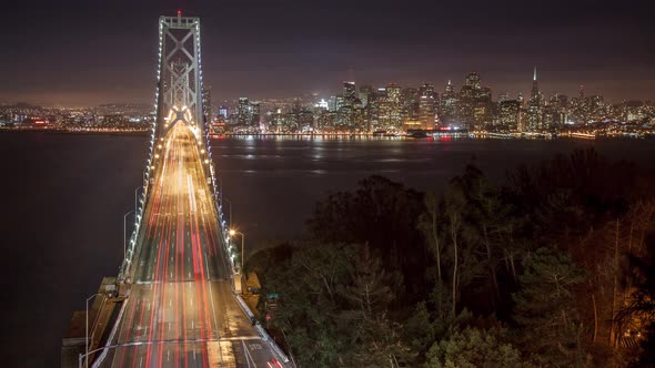Bay Bridge San Francisco Time Lapse