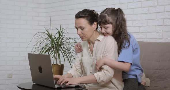 Freelancer with Curious Child