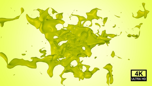 Kiwifruit Juice Stream Splash Collision