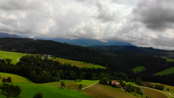 Drone Video of Mountains in Austria