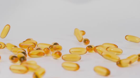 Vitamins and supplements fall in slow motion