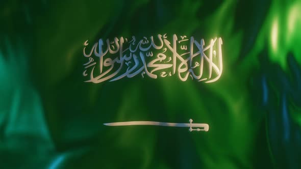 Saudi Arabia Flag with Edge Bump