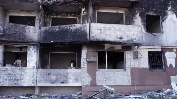 Residential Building Destroyed By the War in Ukraine Borodyanka Bucha District