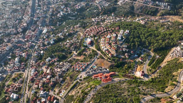 Turkish Park of Alanya Aerial View 4 K