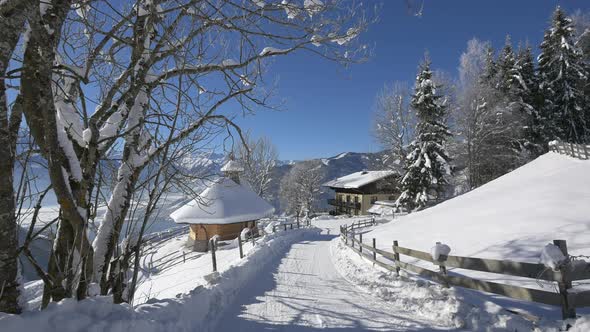 Path covered with snow