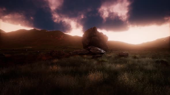 Aerial Green Hills Landscape in Fog alt