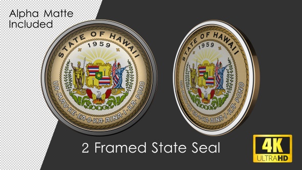 Framed Seal Of Hawaii State