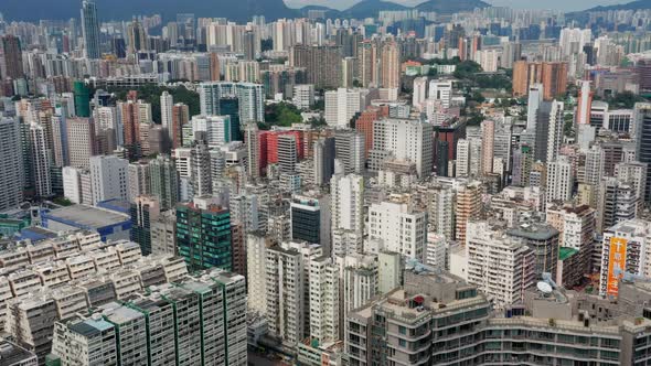 Top view of Hong Kong city