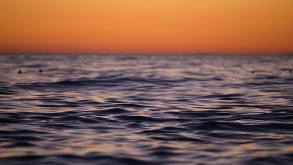 A seascape during sunset. Waves as a backdrop. Summer. Rest and relaxation. / Videohive