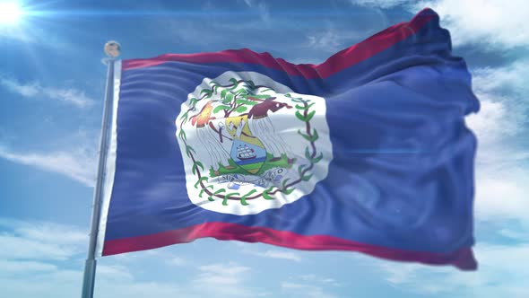 4K 3D Belize Flag