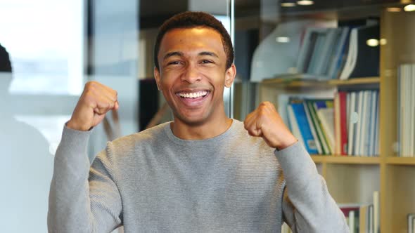 Celebrating Successful Afro-American Man, Portrait