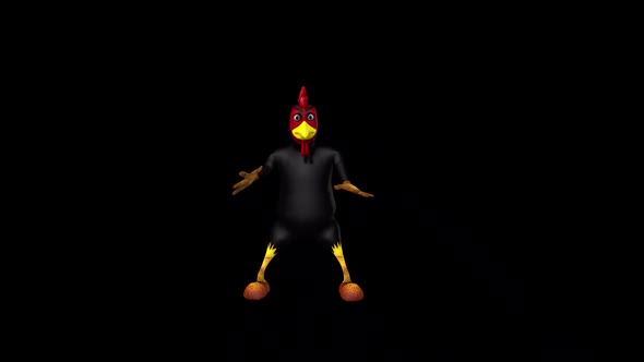 Cartoon Rooster Dance 10