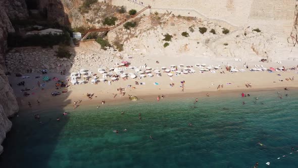 Kaputas Beach on Turkey. The most beautiful beach of the mediterranean.