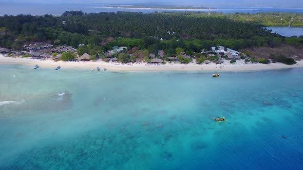 Tropical Island and Clear Blue Ocean