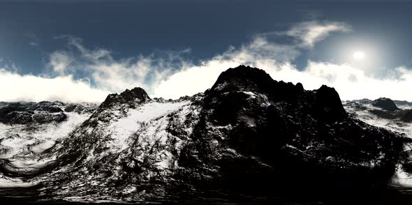 Aerial VR 360 Panorama of Mountains