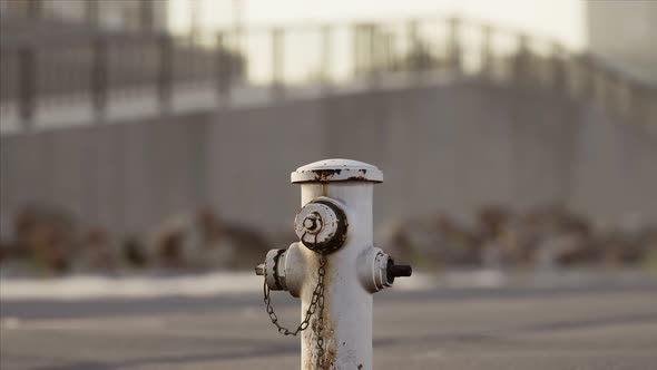 Rusty Fire Hydrant at Sunny Day