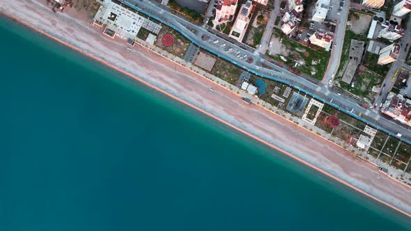 Beach Aerial View Turkey Antalya 4 K