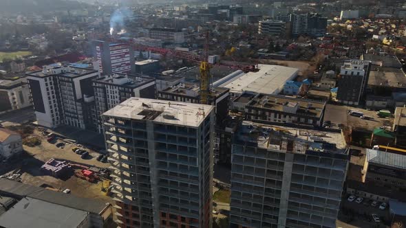 Aerial View of Construction Site