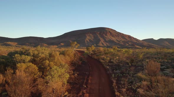 Mt Nameless, Tom Price, Karijini National Park, Western Australia 4K Aerial Drone