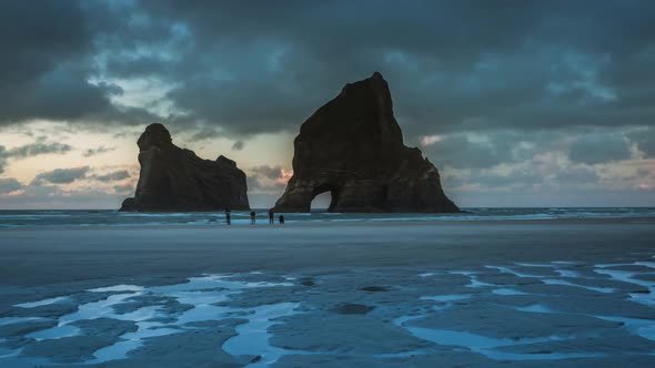 Amazing sunset on the beach