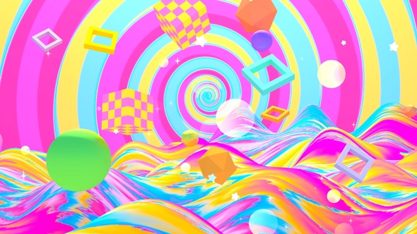 Abstract Rainbow Geometric World