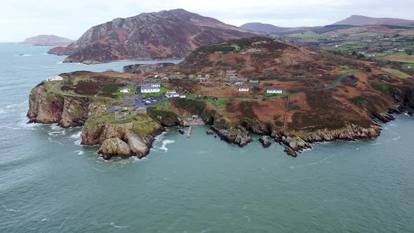 Aerial View Fort Dunree Lighthouse Inishowen Peninsula  County Donegal Ireland