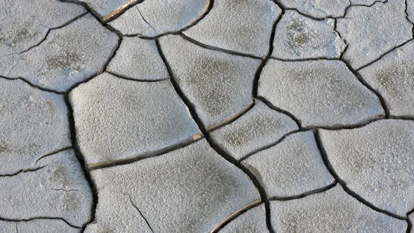 Soil Crack and Mudcracks From Drought