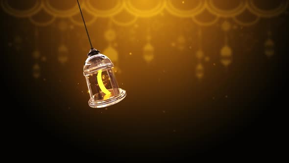 Ramadan Kareem Lantern With A Moving Background 08