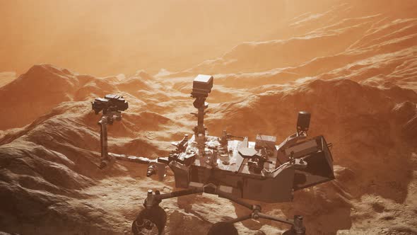 Curiosity Mars Rover Exploring the Surface of Red Planet