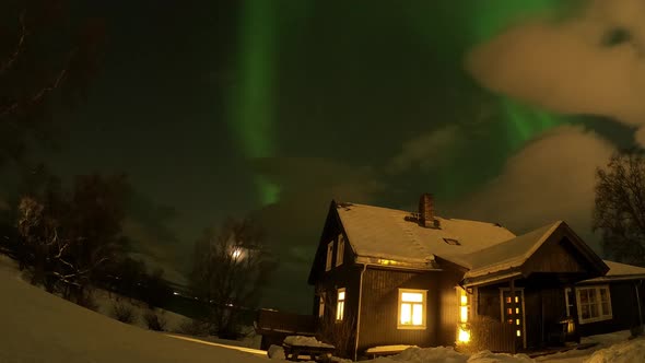 Northern Lights (Aurora Borealis) at Tromso region, Northern Norway, Arctic