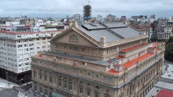 Operatic Theater Colon, Avenue July 9, Street (Buenos Aires) aerial view