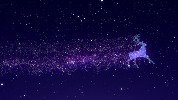 Christmas Magic Reindeer Background