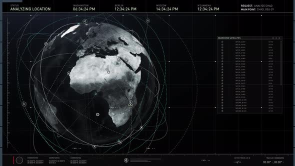Global Satellite Control System Conducts Graphic Scan Of Airport In Chad alt