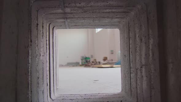 Inside view of concrete well