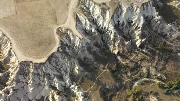 Landscapes of Cappadocia Shot on a Drone Turkey