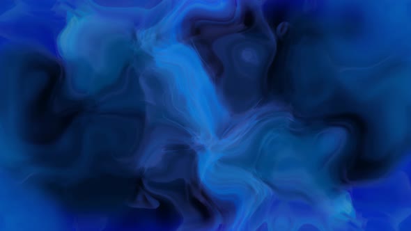 Abstract Background Black Blue Cyan ink Smoke Liquid Animation