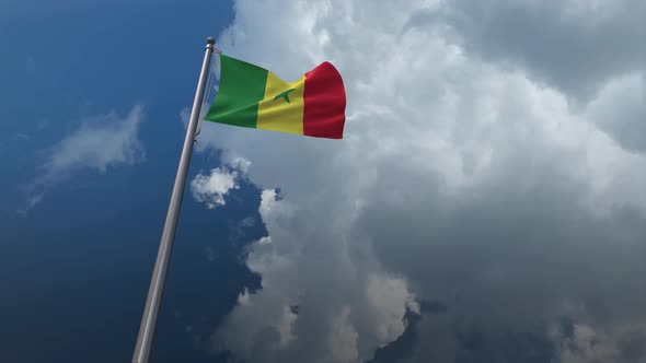 Senegal Flag Waving 4K